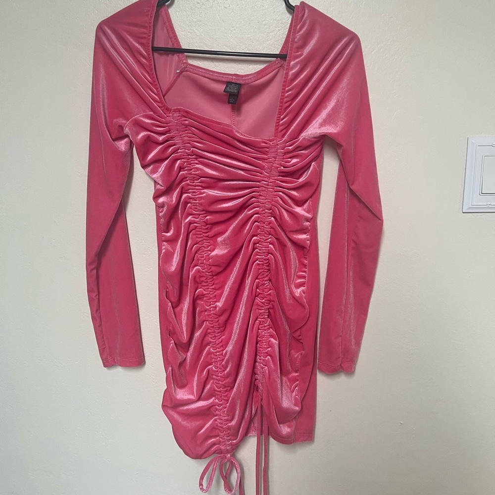 Pink velvet Dress